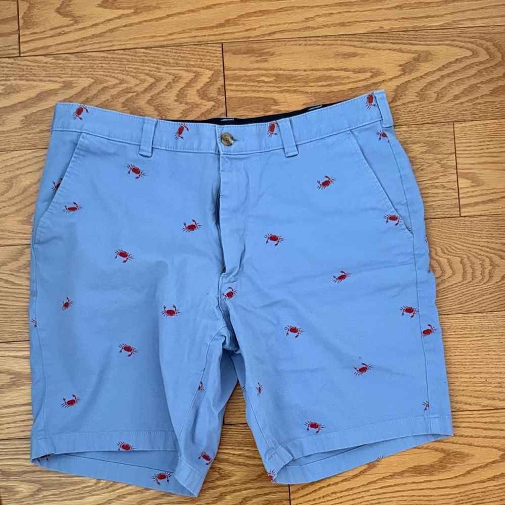 Club Room Light Blue Crab-Patterned Men's Shorts